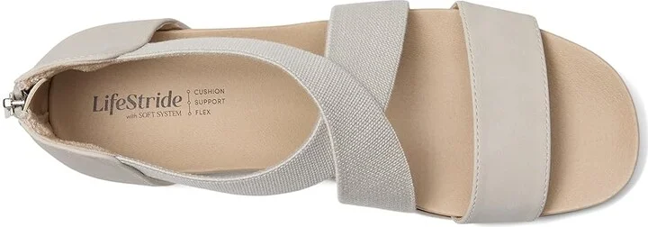 LifeStride Giselle Women's Sandals Stone : 6.5 W (C), Leather - Image 2