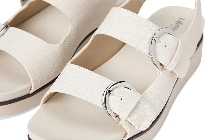 LifeStride Goodie Women's Sandals Bone Faux Leather : 10 M (B) - Image 7