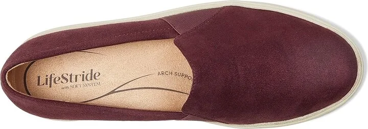 LifeStride Grandeur Loafer/Moc Shoes Women's Flat Shoes Berry Wine : 6.5 W (C), Synthetic - Image 2