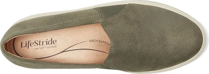 LifeStride Grandeur Loafer/Moc Shoes Women's Flat Shoes Sage Green : 6 W (C), Synthetic - Image 2