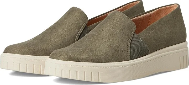 LifeStride Grandeur Loafer/Moc Shoes Women's Flat Shoes Sage Green : 6 W (C), Synthetic