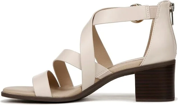 LifeStride Heritage Strappy Block Heel Dress Sandals Women's Sandals Cream : 11 W (C), Leather/Rubber - Image 5