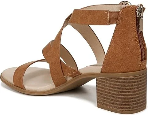 LifeStride Heritage Strappy Block Heel Dress Sandals Women's Sandals Tan : 8.5 M (B), Leather/Rubber - Image 4