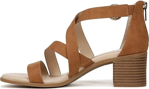 LifeStride Heritage Strappy Block Heel Dress Sandals Women's Sandals Tan : 8.5 M (B), Leather/Rubber - Image 5