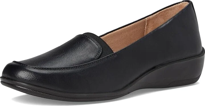 LifeStride Ida Women's Flat Shoes Black : 9 W (C), Leather - Image 5