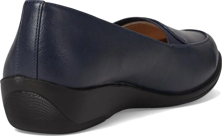 LifeStride Ida Women's Flat Shoes Lux Navy : 11 M (B), Leather - Image 4