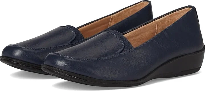 LifeStride Ida Women's Flat Shoes Lux Navy : 11 M (B), Leather