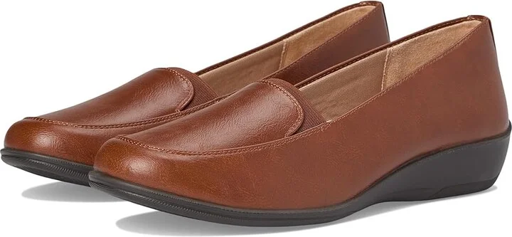 LifeStride Ida Women's Flat Shoes Walnut Brown : 5.5 M (B), Leather
