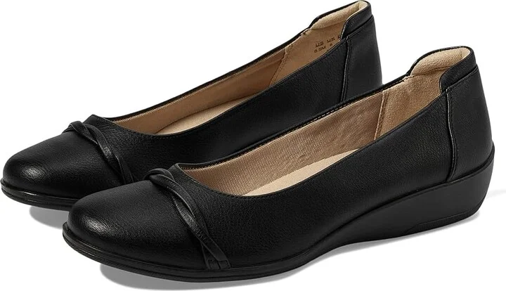 LifeStride Impact Women's Flat Shoes Black Synthetic : 10 W (C)