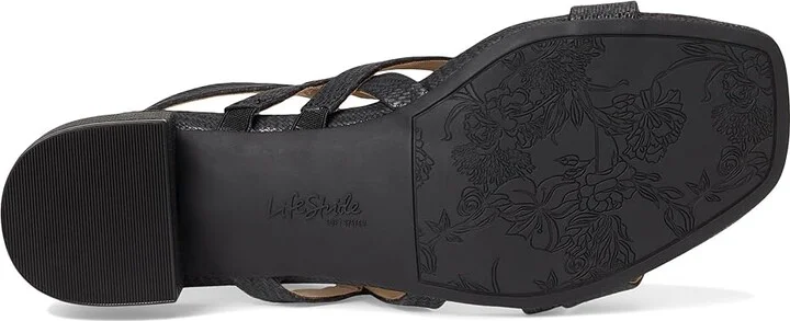 LifeStride Janet Women's Sandals Black Faux Leather : 8 M (B), Synthetic - Image 3