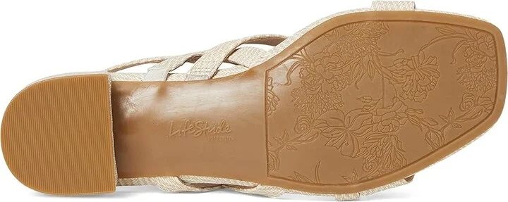 LifeStride Janet Women's Sandals Bone Faux Leather : 11 M (B), Synthetic - Image 3