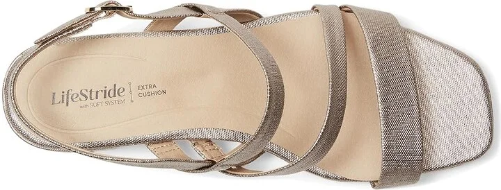 LifeStride Janet Women's Sandals Bronze Faux Leather : 9.5 M (B), Synthetic - Image 2