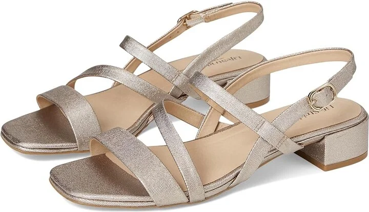 LifeStride Janet Women's Sandals Bronze Faux Leather : 9.5 M (B), Synthetic