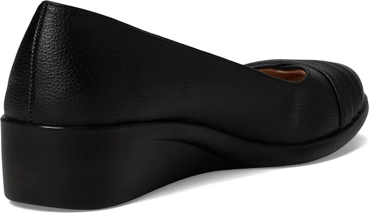 LifeStride Jenna Slip-On Women's Flat Shoes Black : 5 M (B), Leather - Image 4