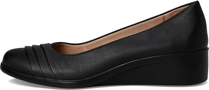LifeStride Jenna Slip-On Women's Flat Shoes Black : 5 M (B), Leather - Image 6