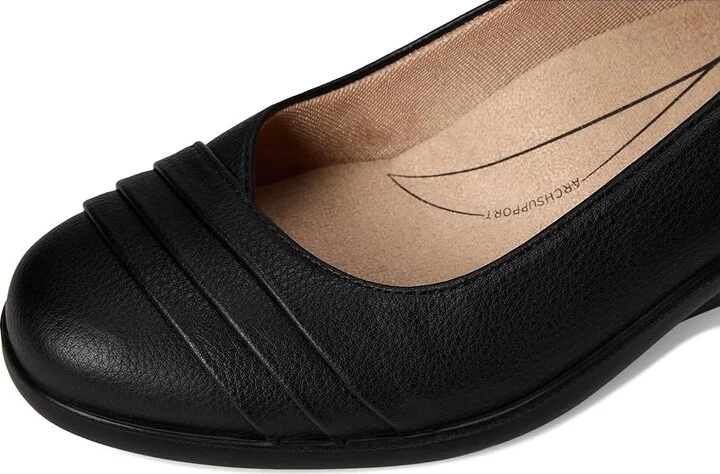 LifeStride Jenna Slip-On Women's Flat Shoes Black : 5 M (B), Leather - Image 7