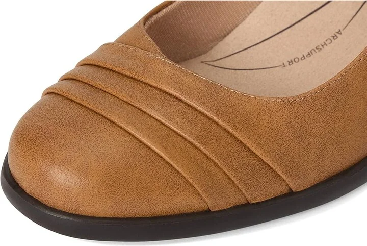 LifeStride Jenna Slip-On Women's Flat Shoes Tan : 8.5 M (B), Leather - Image 7