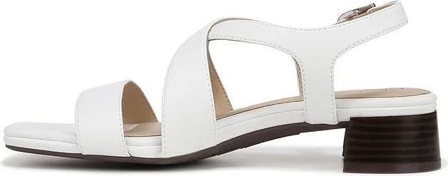 LifeStride Jordan Strappy Heeled Sandals Women's Sandals Bright White : 7.5 W (C), Leather/Rubber - Image 5