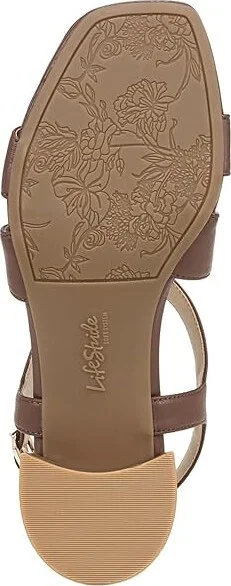 LifeStride Jordan Strappy Heeled Sandals Women's Sandals Tan : 9.5 M (B), Leather/Rubber - Image 3