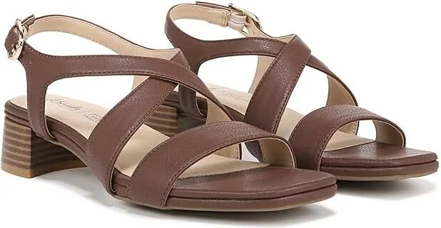 LifeStride Jordan Strappy Heeled Sandals Women's Sandals Tan : 9.5 M (B), Leather/Rubber
