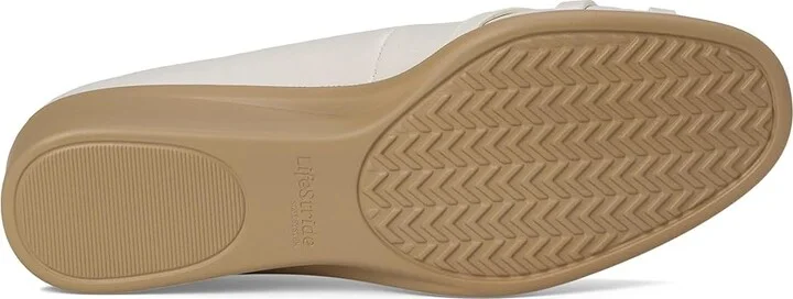 LifeStride Jorie Skimmers Women's Flat Shoes Bone Faux Leather : 9.5 M (B) - Image 3