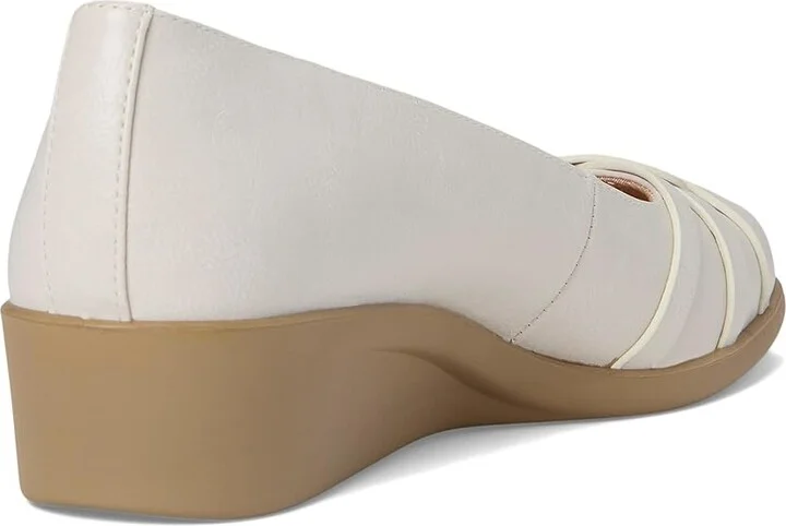LifeStride Jorie Skimmers Women's Flat Shoes Bone Faux Leather : 9.5 M (B) - Image 4