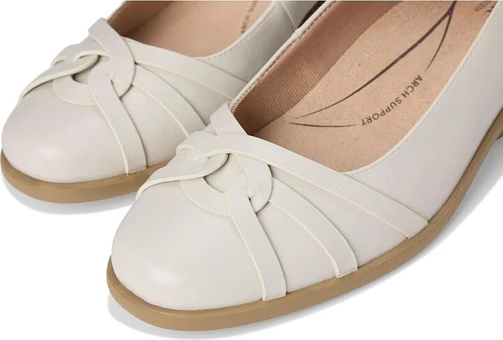LifeStride Jorie Skimmers Women's Flat Shoes Bone Faux Leather : 9.5 M (B) - Image 7