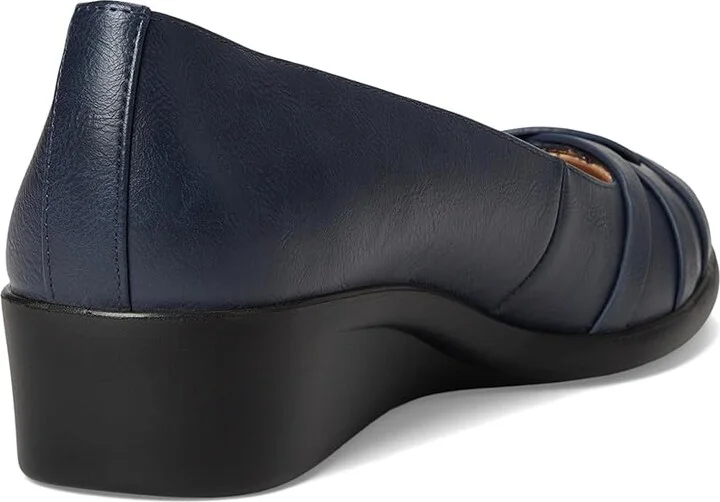 LifeStride Jorie Skimmers Women's Flat Shoes Lux Navy Faux Leather : 10 M (B) - Image 4