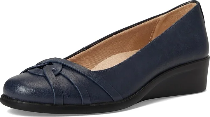 LifeStride Jorie Skimmers Women's Flat Shoes Lux Navy Faux Leather : 10 M (B) - Image 5