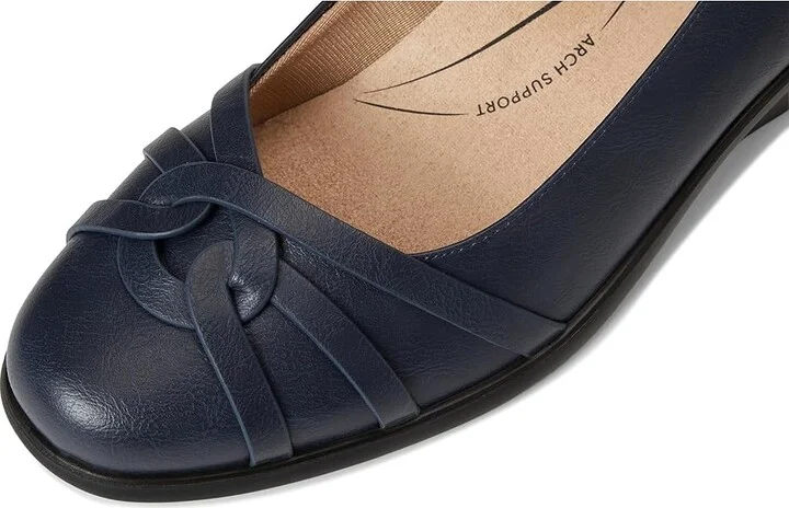 LifeStride Jorie Skimmers Women's Flat Shoes Lux Navy Faux Leather : 10 M (B) - Image 7