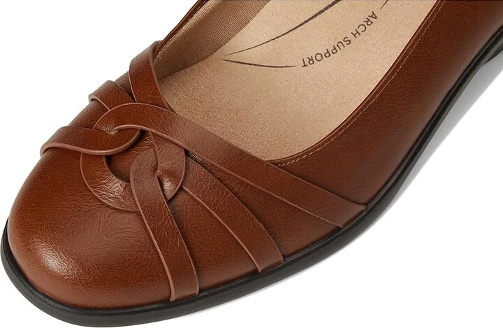 LifeStride Jorie Skimmers Women's Flat Shoes Walnut Faux Leather : 6 M (B) - Image 7