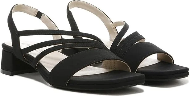 LifeStride Joy 2 Strappy Sandals Women's Sandals Black Fabric : 6 W (C), Rubber