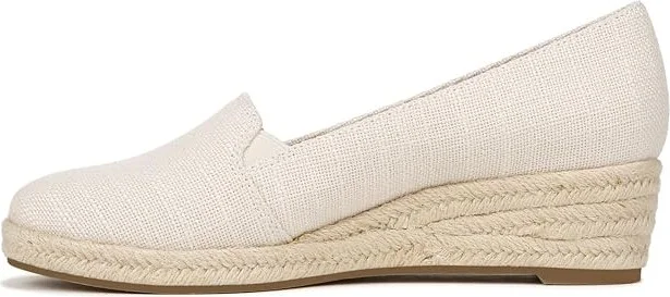 LifeStride Kamilla Wedge Espadrilles Women's Shoes Cream Linen : 8.5 W (C), Polyester - Image 5
