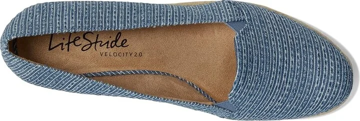 LifeStride Kamilla Wedge Espadrilles Women's Shoes Denim Blue : 11 M (B), Polyester - Image 2