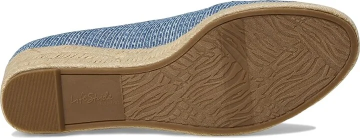LifeStride Kamilla Wedge Espadrilles Women's Shoes Denim Blue : 11 M (B), Polyester - Image 3