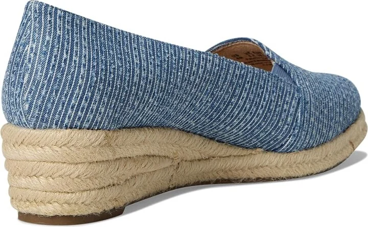 LifeStride Kamilla Wedge Espadrilles Women's Shoes Denim Blue : 11 M (B), Polyester - Image 4
