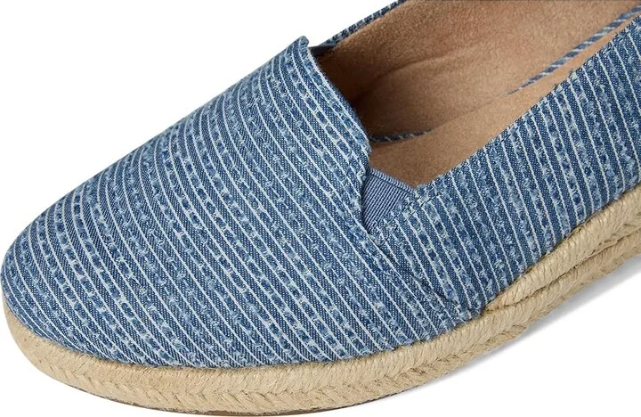 LifeStride Kamilla Wedge Espadrilles Women's Shoes Denim Blue : 11 M (B), Polyester - Image 7