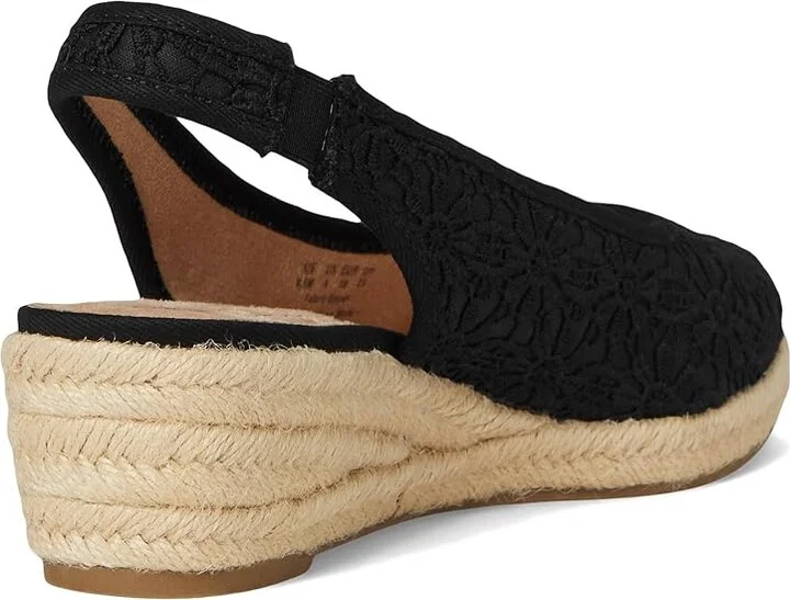 LifeStride Kayden Espadrille High Women's Heels Black Fabric : 7 M (B), Leather - Image 4
