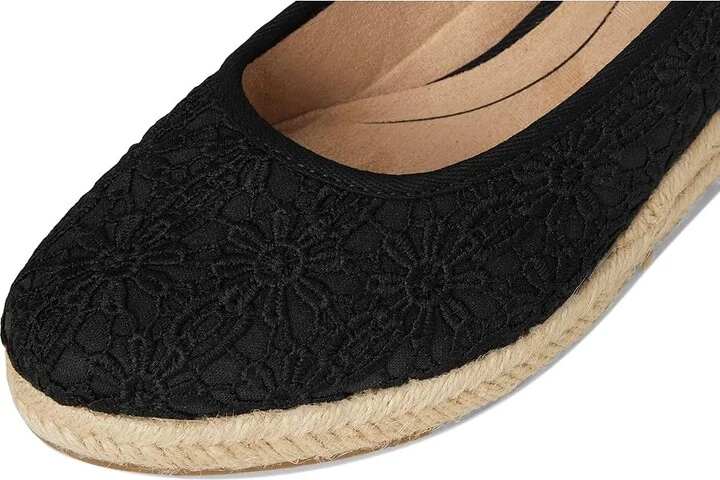 LifeStride Kayden Espadrille High Women's Heels Black Fabric : 7 M (B), Leather - Image 7