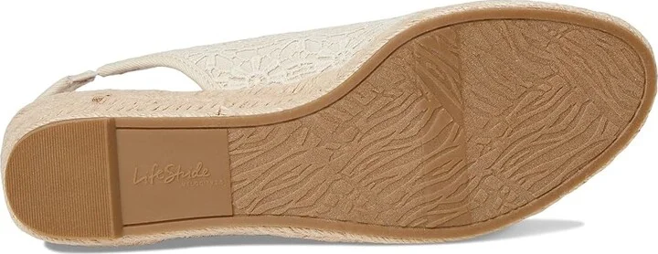 LifeStride Kayden Espadrille High Women's Heels Natural Tan Fabric : 11 M (B), Leather - Image 3