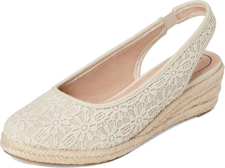 LifeStride Kayden Espadrille High Women's Heels Natural Tan Fabric : 11 M (B), Leather - Image 5