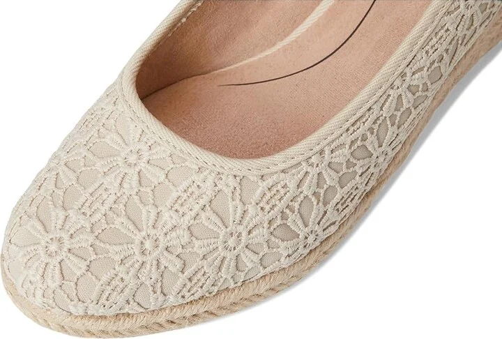 LifeStride Kayden Espadrille High Women's Heels Natural Tan Fabric : 11 M (B), Leather - Image 7