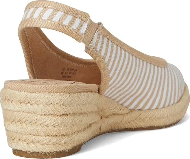 LifeStride Kayden Espadrille High Women's Heels Tan Fabric : 6.5 M (B), Leather - Image 4