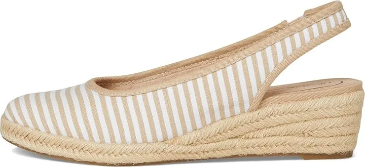 LifeStride Kayden Espadrille High Women's Heels Tan Fabric : 6.5 M (B), Leather - Image 6