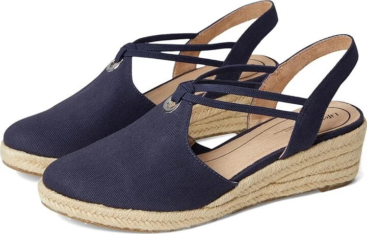 LifeStride Kennedy Women's Boots Lux Navy Canvas : 8 M (B), Canvas/Textile