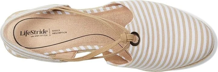 LifeStride Kennedy Women's Boots Tan/White Linen Stripe : 5.5 M (B), Canvas/Textile - Image 2