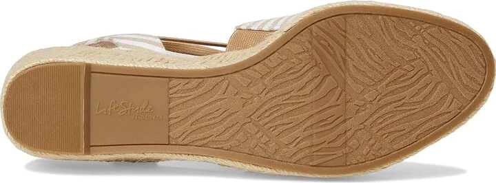 LifeStride Kennedy Women's Boots Tan/White Linen Stripe : 5.5 M (B), Canvas/Textile - Image 3