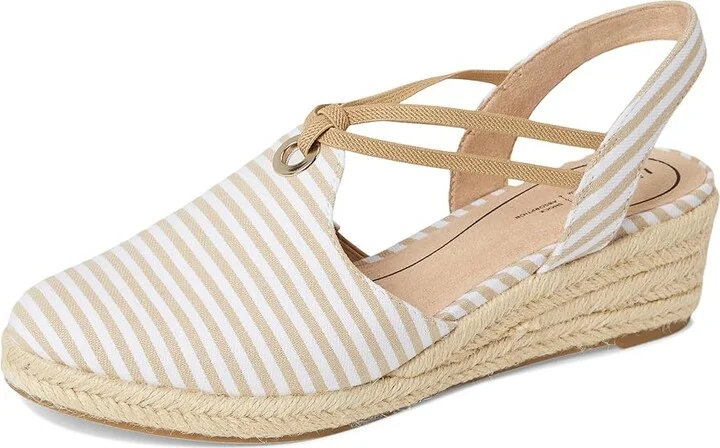 LifeStride Kennedy Women's Boots Tan/White Linen Stripe : 5.5 M (B), Canvas/Textile - Image 5