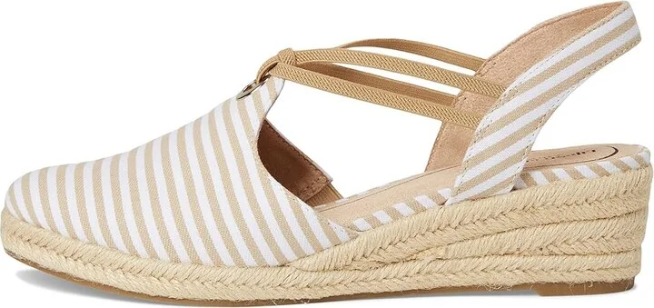 LifeStride Kennedy Women's Boots Tan/White Linen Stripe : 5.5 M (B), Canvas/Textile - Image 6