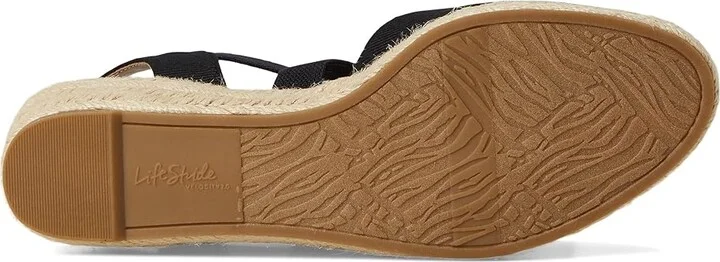 LifeStride Kimball Women's Sandals Black Canvas : 11 W (C), Canvas/Textile - Image 3